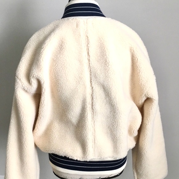 Madewell Sherpa Varsity Jacket New With Tag - Picture 7 of 7